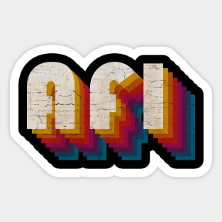 retro vintage AFI Sticker